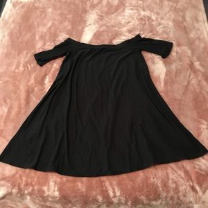 Off the shoulder black summer dress